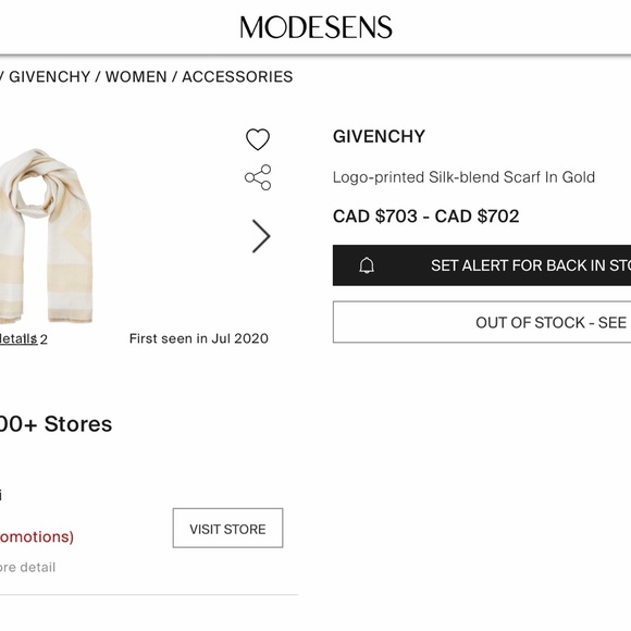 SOLD ❣️✨ Authentic BNWT Gold tone Givenchy scarf/ shawl ✨ - Picture 13 of 13